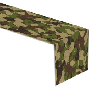 Linen 13x72 Camo Table Runner Army Military Camouflage Soldier Hunting Themed Birthday Party Dinner Table Decoration for Home Kitchen Dining