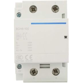 230V 100A AC Contactor,2P / 2NO Main Contacts Modular Contactor,Extra Long Life,Ultra Quiet,Energy Saving,for Vast Majority Of Building Electrical Control