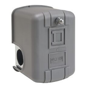 Schneider Electric Square D by Schneider Electric 9013FHG9J43 Air-Compressor Pressure Switch, 80 psi Set Off, 20 psi Fixed Differential, 1/4" NPT External,Black