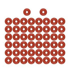 [50 Pcs] Silicone O-Rings Red 7mm OD 4mm ID 1.5 mm Width, Metric VMQ Sealing Gasket for Cup Lids, Coffee Maker, Brewing Fitting, Washer, Filter, Pump, Plumbing, Hose, Gauge, Auto, Machine