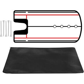 Golf Putting Alignment Mirror, Upgrade Portable Practice Putting Trainer with Tees, Golf Swing Training Equipment Aids Putting Mirror Size 12 x 6 Inches in Kuwait