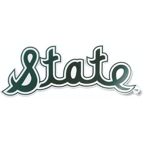 Michigan State Stickers MSU Spartans Vintage 1979 Retro Basketball Script Cursive Logo Heavy-Duty Weatherproof Decal for Car Windows, Laptops or Water Bottles