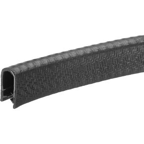uxcell Edge Trim Black U Shape Edge Protector Rubber with Steel Clips Fits 25/64"-35/64" Edge 3.28Ft/1Meter Length Door Edge Guards