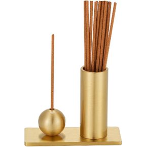 2 in 1 Incense Holder,Multi-Purpose Design Brass Incense Burner ash Catcher Incense Stick Holder Storage Brass Incense Box Burner for Home Decor, Yoga Room