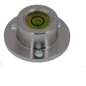 Metal Horizontal Bubble Bull's-Eye Level Universal Horizontal Bubble Flange Water Bubble Level Horizontal Bubble Small Household 25.5x11.5mm(White)