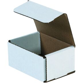 SNM432 Corrugated Mailers, 4"L x 3"W x 2"H, White (Pack of 50)