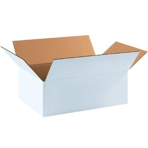 Aviditi Corrugated Cardboard Moving Boxes, Medium, 17 1/4" L x 11 1/4" W x 6" H, White, Ideal for Packing and Moving Household Items (Pack of 25)