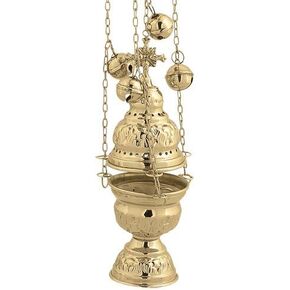 Brass Christian Church Thurible Incense Burner Censer (9390 B)