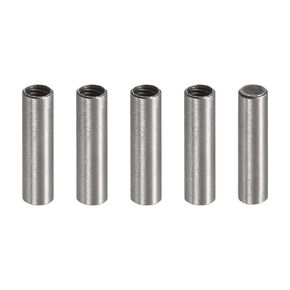 uxcell M3 Internal Thread Dowel Pin 5pcs 5x30mm Chamfering Flat Carbon Steel Cylindrical Pin Bed Bookshelf Metal Devices Industrial Pins
