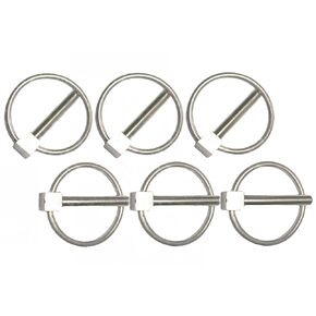 4Pcs/6Pcs Stainless Steel 316 (1/5"), (1/4") Lynch Pins Linch Pins O-Pins, Marine Connectors with Rings (Φ1/5in x 1-11/16in)(6Pcs)