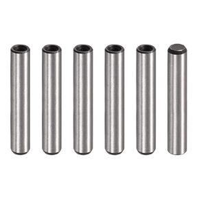 uxcell M6 Internal Thread Dowel Pin 6pcs 10x100mm Chamfering Flat Carbon Steel Cylindrical Pin Bed Bookshelf Metal Devices Industrial Pins
