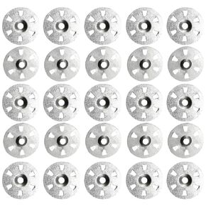 100 Pieces Insulation Washer Metal Plaster Washer 35mm Foam Board Fasteners Fix Washer 6 Hole Washer Foam Board Washers Plaster Repair Rings Washer Plate Plaster Buttons Flat Washer, Silver