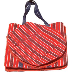 Natural-Fiber Shoulder-Style Tennis Bag