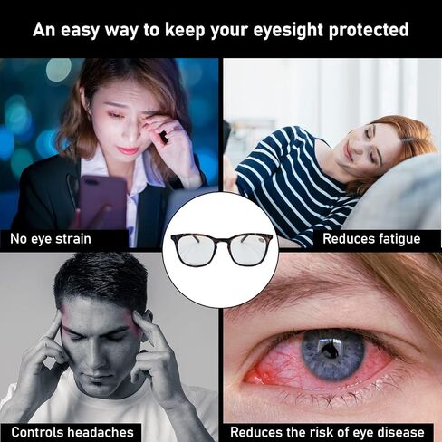 CSD Blue Light Blocking Reading Durable Glasses - Unisex Eyeglasses for Computer Screen Reading TV/Phone - (Black) in Saudi Arabia