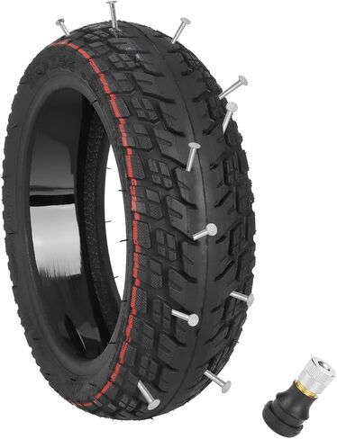 إطار ONEFOR 9.5 × 2.50 للطرق الوعرة 9.5 بوصة إطار بدون أنابيب للإصلاح الذاتي لـ Niu KQI3 Sport/Pro/Max ملحقات سكوتر كهربائي إطار بديل للعجلة الأمامية الخلفية، مع صمام فراغ in Kuwait