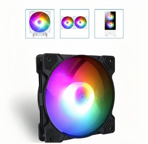 SAMA BLB 3 in 1 ARGB PC Case Fans with Fan Hub 120mm Fan 12V 5V 3Pin High Performance High Airflow Fan KIT Quiet Edition Computer Cooling Case Fan Black in Saudi Arabia