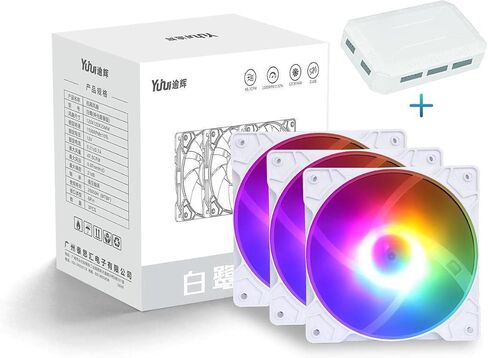 SAMA BLB 3 in 1 ARGB PC Case Fans with Fan Hub 120mm Fan 12V 5V 3Pin High Performance High Airflow Fan KIT Quiet Edition Computer Cooling Case Fan Black in Saudi Arabia