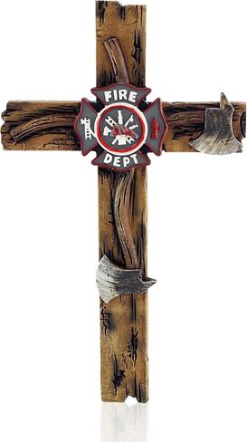 قطعة مركزية لشعار قسم الإطفاء الجميل مقاس 10 بوصات من Pine Ridge - رائعة للمنزل والجراج والمتجر وسلسلة بطل ديكور محطة الإطفاء المحلية in Kuwait