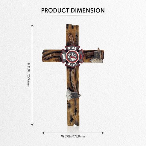قطعة مركزية لشعار قسم الإطفاء الجميل مقاس 10 بوصات من Pine Ridge - رائعة للمنزل والجراج والمتجر وسلسلة بطل ديكور محطة الإطفاء المحلية in Kuwait