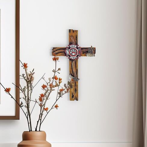 قطعة مركزية لشعار قسم الإطفاء الجميل مقاس 10 بوصات من Pine Ridge - رائعة للمنزل والجراج والمتجر وسلسلة بطل ديكور محطة الإطفاء المحلية in Kuwait