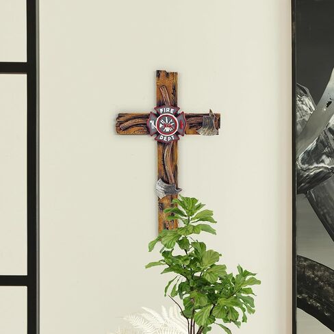 قطعة مركزية لشعار قسم الإطفاء الجميل مقاس 10 بوصات من Pine Ridge - رائعة للمنزل والجراج والمتجر وسلسلة بطل ديكور محطة الإطفاء المحلية in Kuwait