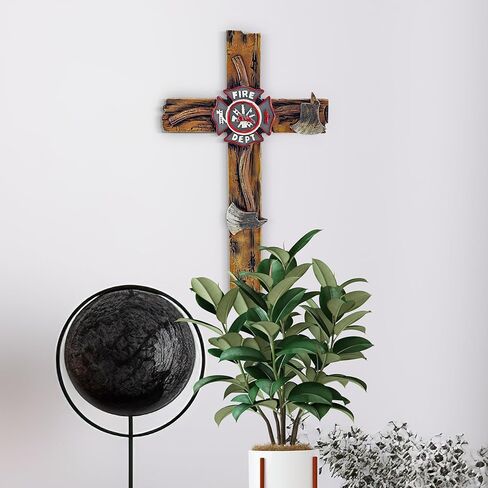 قطعة مركزية لشعار قسم الإطفاء الجميل مقاس 10 بوصات من Pine Ridge - رائعة للمنزل والجراج والمتجر وسلسلة بطل ديكور محطة الإطفاء المحلية in Kuwait