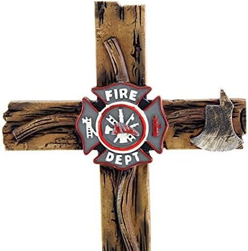 قطعة مركزية لشعار قسم الإطفاء الجميل مقاس 10 بوصات من Pine Ridge - رائعة للمنزل والجراج والمتجر وسلسلة بطل ديكور محطة الإطفاء المحلية in Kuwait