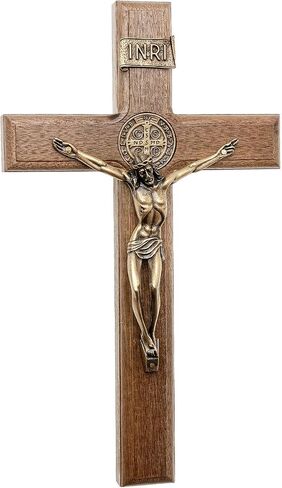 Intercession Wall Wood Cross Crucifix (10 in - Antique Gold) in Saudi Arabia