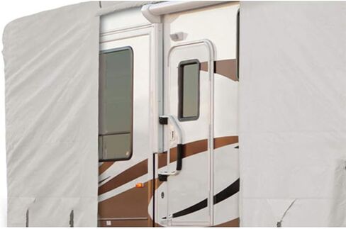 غطاء Eevelle Goldline Travel Trailer RV - مقاوم للماء، شديد التحمل، درجة بحرية، حماية من الأشعة فوق البنفسجية، متين، مسامي، مضاد للتعفن - أسمر ضارب للصفرة - رمادي in Kuwait