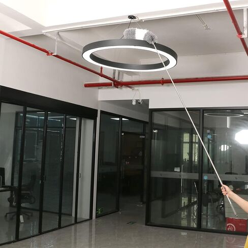 منافض للتنظيف، منفضة ريش من الألياف الدقيقة قابلة للتمديد مع عمود طويل جدًا 76.2 سم - 100 بوصة، منفضة قابلة للتمديد لتنظيف مروحة السقف، السقف العالي، نسيج العنكبوت، الأثاث، السقف الداخلي in Kuwait