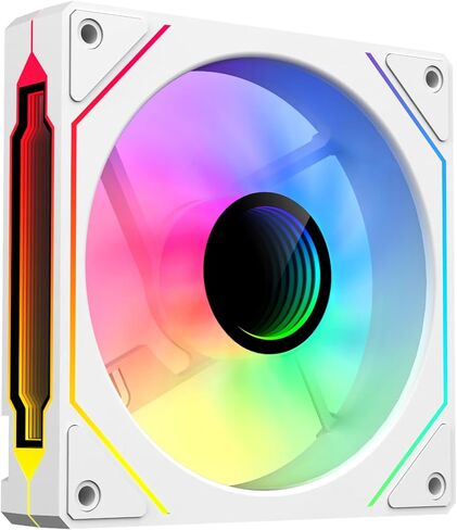 SAMA YF1202I مراوح حافظة PWM ARGB120mm باللون الأسود، 4Pin PWM 5V 3Pin ARGB تدفق هواء عالي منخفض الضوضاء مروحة تبريد مرآة لا متناهية in Kuwait