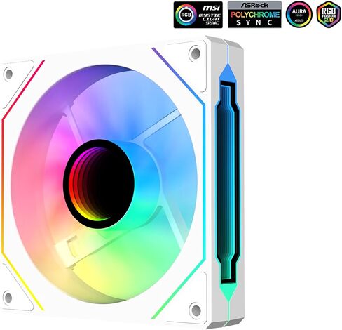 SAMA YF1202I مراوح حافظة PWM ARGB120mm باللون الأسود، 4Pin PWM 5V 3Pin ARGB تدفق هواء عالي منخفض الضوضاء مروحة تبريد مرآة لا متناهية in Kuwait