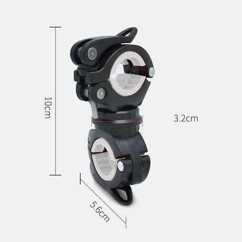 2 Pcs 360 Degree Rotating Bike Light Holder Bike Light Stand Bicycle Bike Flashlight Holder Universal Bike Flashlight Mounting Accessories (White) in Saudi Arabia