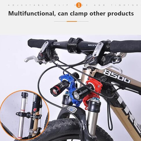 2 Pcs 360 Degree Rotating Bike Light Holder Bike Light Stand Bicycle Bike Flashlight Holder Universal Bike Flashlight Mounting Accessories (White) in Saudi Arabia