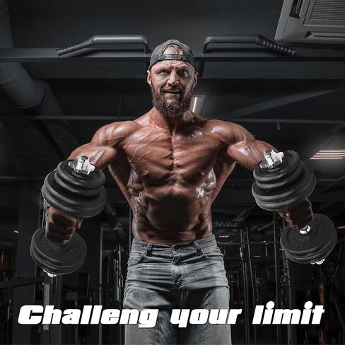 A2ZCARE Standard Dumbbell Handles, 1 inch Dumbbell Handles, Adjustable Dumbbells Handles 1 inch Pair Fit Weight Plate 1 inch - Multiple Options 14 to 24 inch in Saudi Arabia