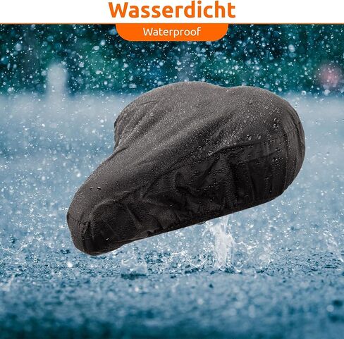 ECENCE 2X Bike Seat Cover water repellent, Bicycle cycling Saddle Rain Protective Black in Kuwait