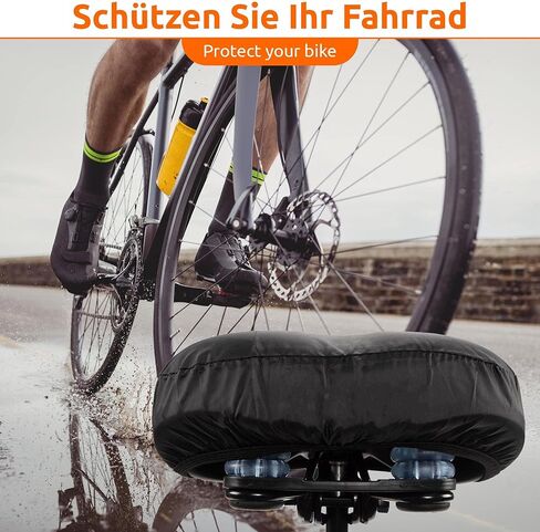 ECENCE 2X Bike Seat Cover water repellent, Bicycle cycling Saddle Rain Protective Black in Kuwait