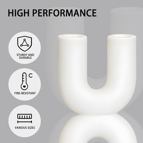Ceramic Candlestick-Holder Suitable for Conical Candles, Can Be Used As a Candle Holder for Decorating Dining Tables/Living Rooms/Fireplaces in Kuwait