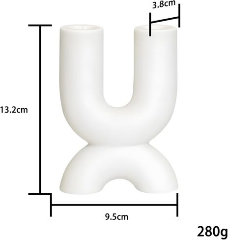 Ceramic Candlestick-Holder Suitable for Conical Candles, Can Be Used As a Candle Holder for Decorating Dining Tables/Living Rooms/Fireplaces in Kuwait