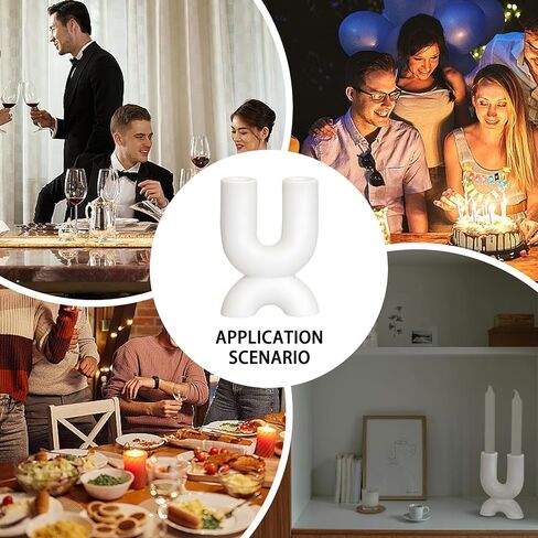 Ceramic Candlestick-Holder Suitable for Conical Candles, Can Be Used As a Candle Holder for Decorating Dining Tables/Living Rooms/Fireplaces in Kuwait