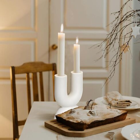 Ceramic Candlestick-Holder Suitable for Conical Candles, Can Be Used As a Candle Holder for Decorating Dining Tables/Living Rooms/Fireplaces in Kuwait