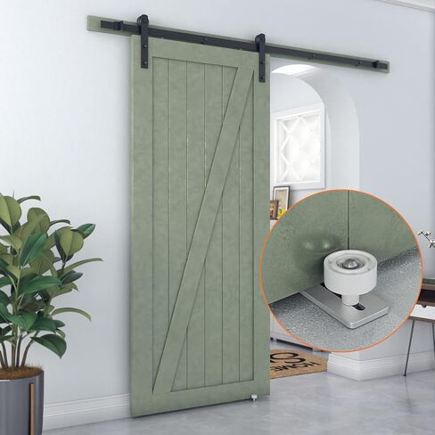Black Flush Bottom Design Floor Guide for Sliding Barn Door, Non Scratch Wall Mount System with Ball Bearing Wheels in Saudi Arabia