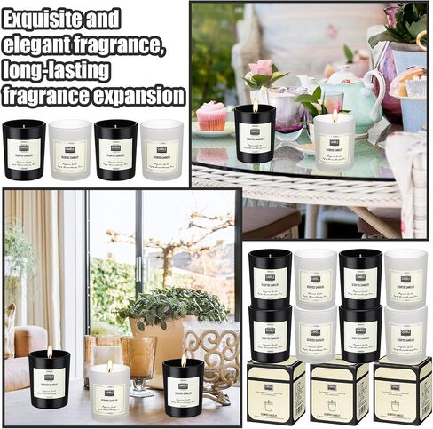 60 Pcs Scented Candles Bulk Home Aromatherapy Candle Gift Set for Women Soy Wax Candles Long Lasting Inspirational Candles for Teacher Birthday Anniversary (Sweet,Black, White) in Saudi Arabia