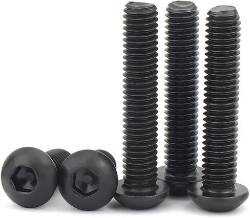 Universal Button Head Screws M7 Hex Socket Cap Bolts 1.0mm Pitch Fine Thread Alloy Steel Allen Screw (Button Head Socket Cap Screws, M7x20-1.0) in Saudi Arabia