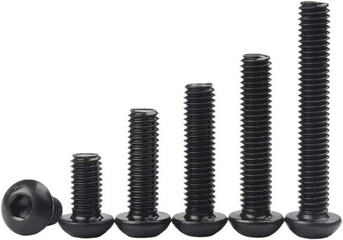 Universal Button Head Screws M7 Hex Socket Cap Bolts 1.0mm Pitch Fine Thread Alloy Steel Allen Screw (Button Head Socket Cap Screws, M7x20-1.0) in Saudi Arabia