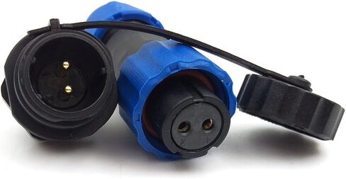 SD13 2pin موصل طاقة مقاوم للماء، φ13mm 10A 380V الجهد العالي 18 * 65 مم ذكر أنثى دائري الطاقة LED موصل التوصيل (أنثى) - المقبس (ذكر) (2pin، لوحة جبل) in Saudi Arabia