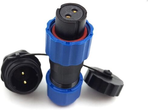 SD13 2pin موصل طاقة مقاوم للماء، φ13mm 10A 380V الجهد العالي 18 * 65 مم ذكر أنثى دائري الطاقة LED موصل التوصيل (أنثى) - المقبس (ذكر) (2pin، لوحة جبل) in Saudi Arabia