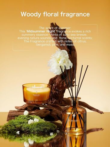 Wavevoke-Classic Woody 3-Wick Oud Vanilla Soy Candle 8 .11oz - Ideal for Spa, Bath, and Yoga | Jar Set for Home Ambience in Saudi Arabia