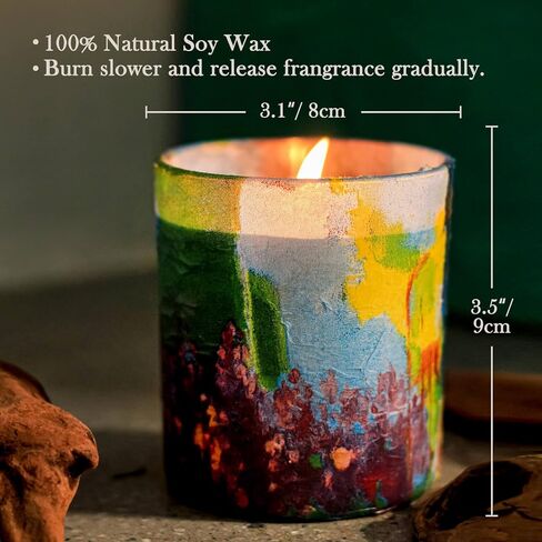 Candle Scented Candles Gift for Women, Glass Jar Candle for Home Scented, 8oz Natural Soy Aromatherapy Decorative Candle for Wife Friends Spa Bath Yoga Mother's Day Birthday Christmas in Saudi Arabia
