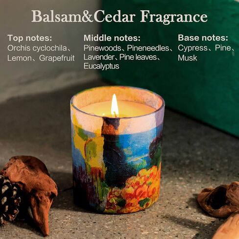 Candle Scented Candles Gift for Women, Glass Jar Candle for Home Scented, 8oz Natural Soy Aromatherapy Decorative Candle for Wife Friends Spa Bath Yoga Mother's Day Birthday Christmas in Saudi Arabia